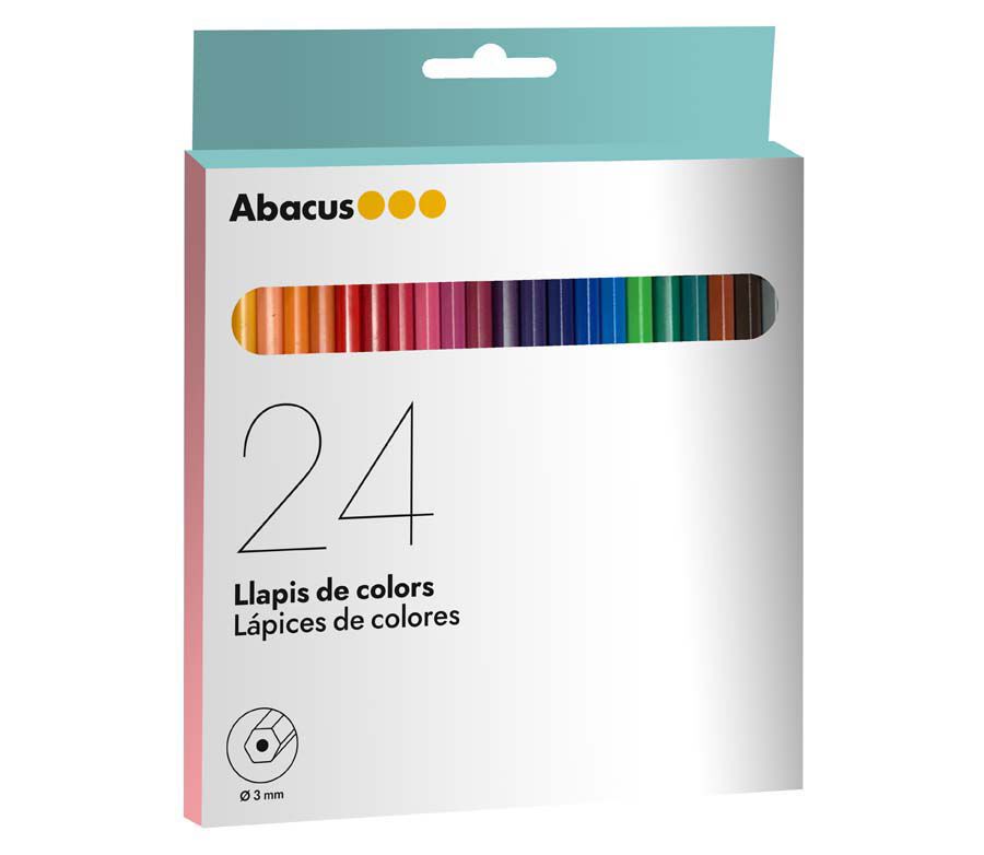 L&aacute;pices de colores Abacus 24 colores