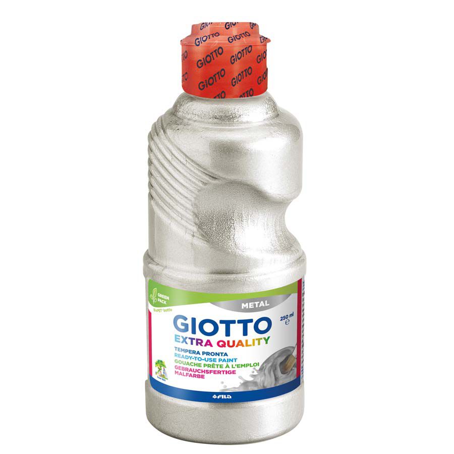 T&eacute;mpera Giotto Metal 250ml plata
