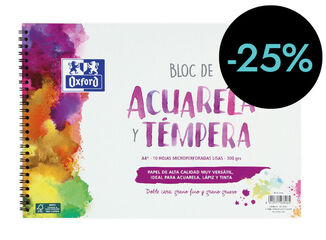 Bloc acuarela Oxford A4 300g 10 hojas