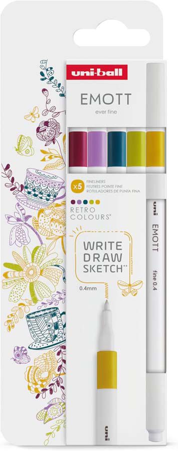 Retoladors Emott Uni-Ball Emott 5 colors Retro