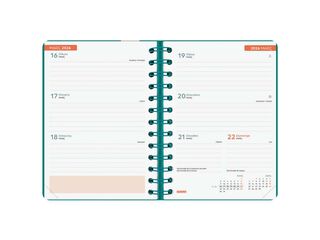 Agenda Finocam escolar Cosmo 1/8  sem/vista cat 2025-26 aqua