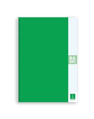 Llibreta espiral Escolofi Basic A4 80 fulls 4x4 verd