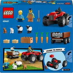 LEGO® LEGO City Tractor Vermell amb Remolc i Ovella 60461