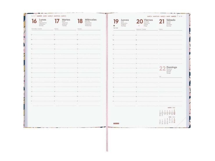 Agenda Finocam Berlín Y10 sem/vista vertical cas 2026 Hojas