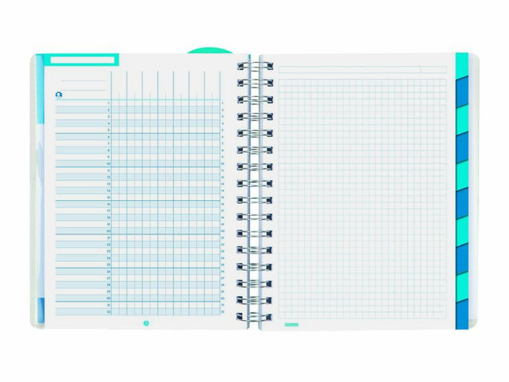 Agenda Professor Personal | 1/4 Setmana Vista, Castell&agrave; (2026-2027) &ndash; Blau