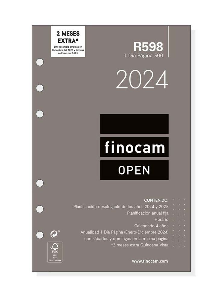 Recanvi Finocam  Open R598 dia/pàg 2024 cas