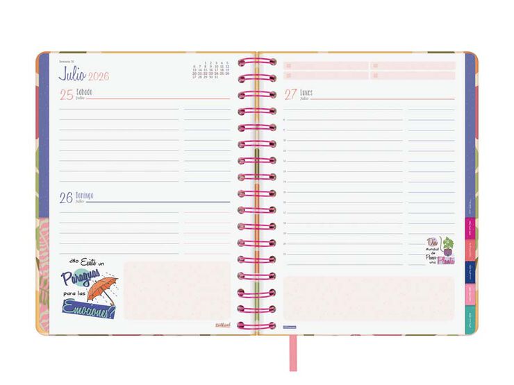 Agenda Finocam Talkual 1/4 día/pág cas 2026 Ideas