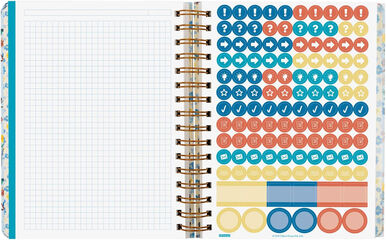Agenda Profesor Design | 1/4 Semana Vista, Castellano (2026-2027) &ndash; Flower