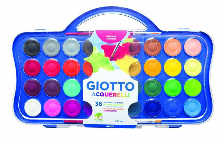 Aquarel&middot;les Giotto 36 colors + pinzells