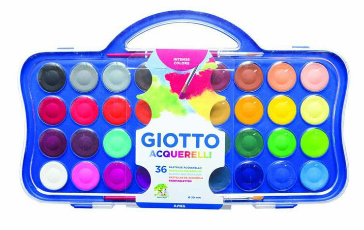 Aquarel&middot;les Giotto 36 colors + pinzells
