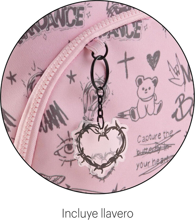 Mochila Triple MQR Oslo Not Boring Rosa