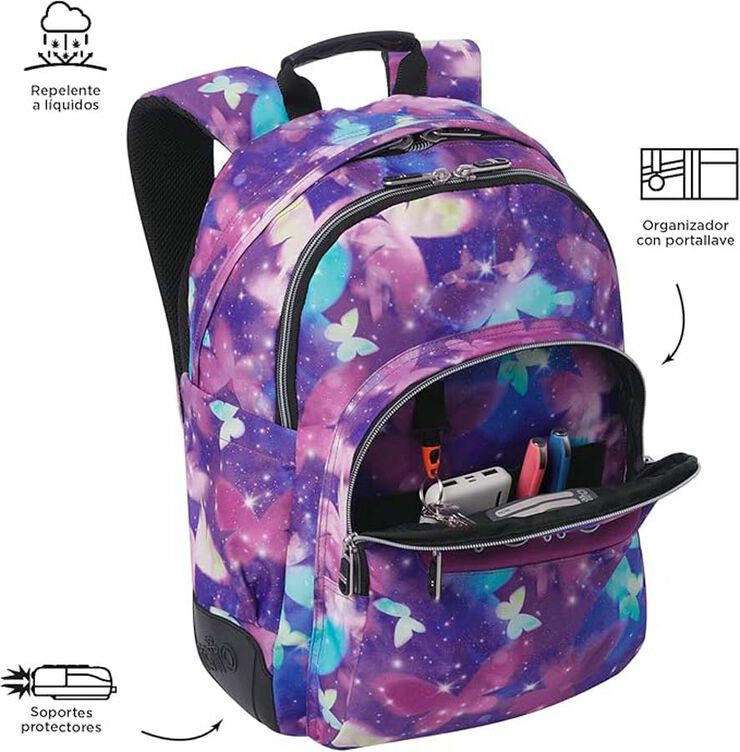 Mochila Totto Rayol glitter Star Butterfly