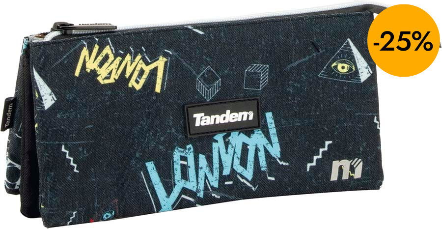 Estuche Tandem London 3 cremalleras