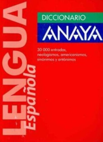 Diccionario Anaya de la lengua