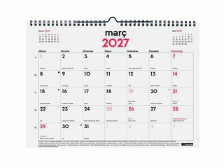 Calendario Pared Finocam 16M 34x24cm Catal&aacute;n 2026-27