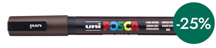 Rotulador Posca PC-3M 0,9-1,3mm marrón oscuro