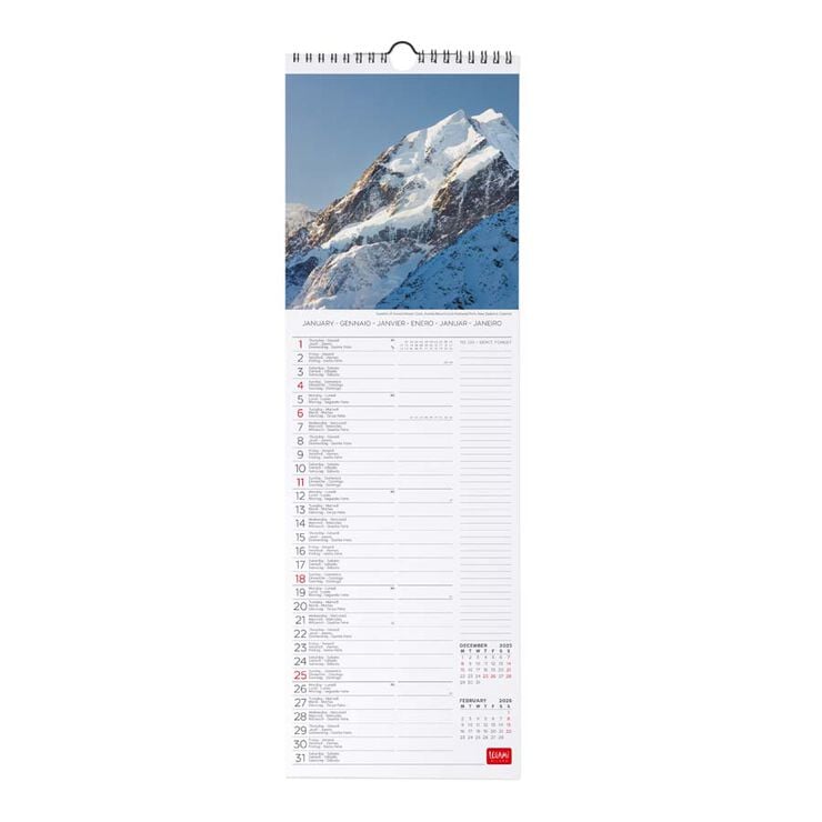 Calendari paret Legami 16x49cm 2026 Mountains