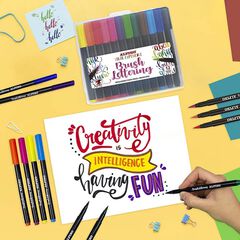 Rotuladores pincel Alpino Lettering 12 colores