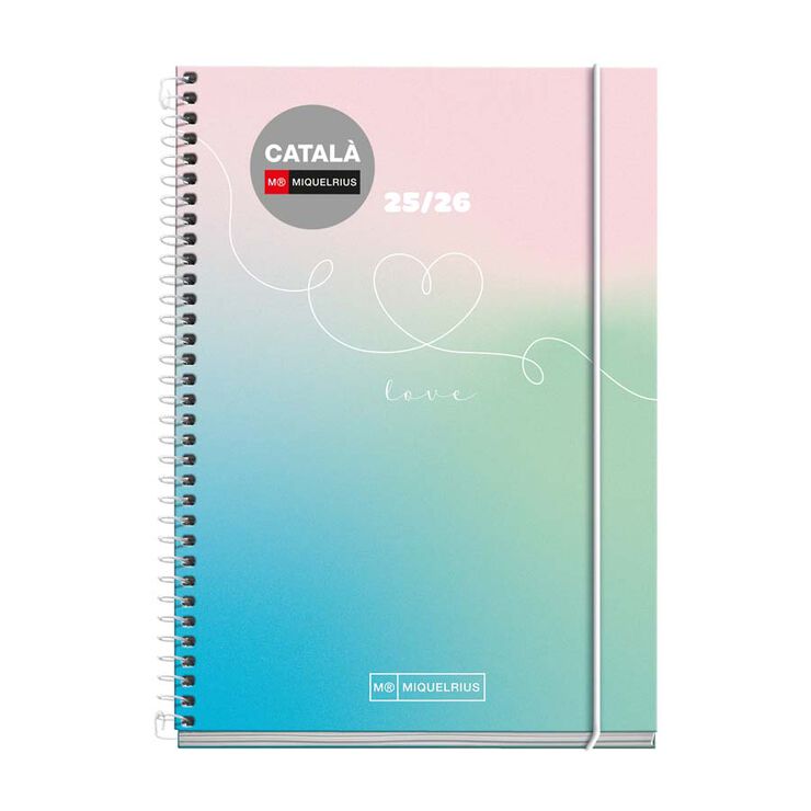 Agenda escolar Miquelrius Activa setm/vista cat 2025-26 Love