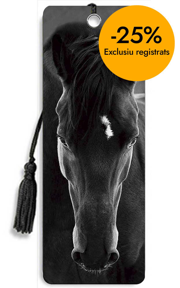 Punt de llibre 3D black horse