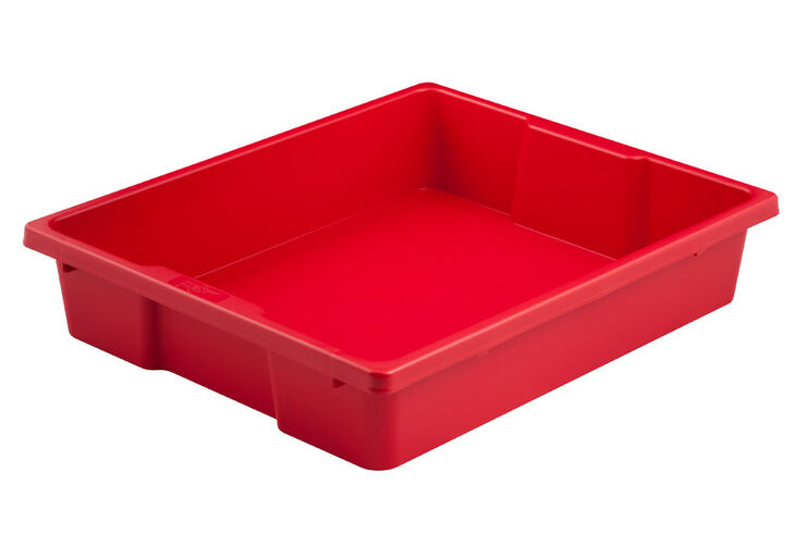 Cubeta plana para mueble rojo