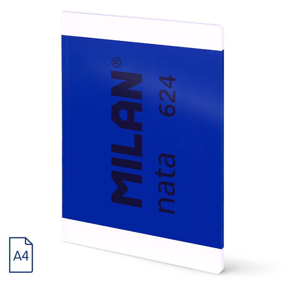 Libreta A4 48 hojas 5x5mm Milan Nata 624 azul