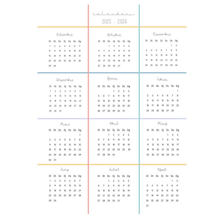 Agenda escolar Salvatella 2025-26 A4 sem/vista per a  Superprofes