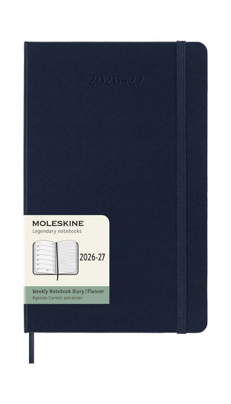 Agenda Moleskine 18 meses d&iacute;a/p&aacute;g L tapa dura azul