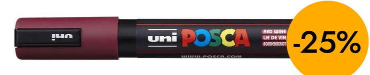 Retolador Posca PC-5M 1,8-2,5mm vermell vi