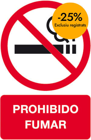 Pictograma adhesivo Apli ''Prohibido Fumar'' 120x180mm
