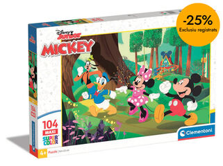 Puzle 104 piezas maxi Mickey y amigos