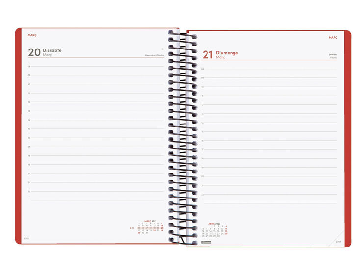 Agenda Finocam My D&iacute;a P&aacute;gina 2027 Catal&aacute;n Rojo