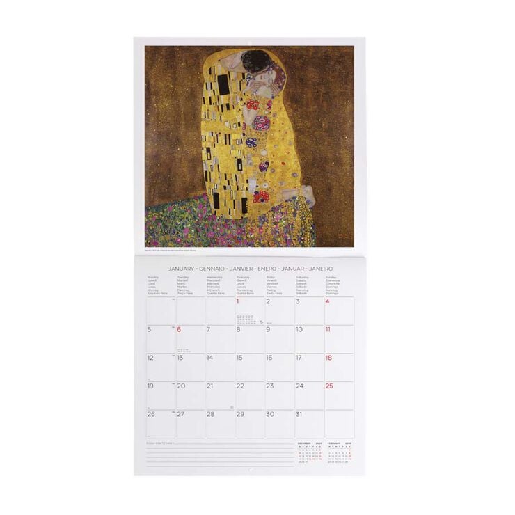 Calendari paret Legami 30x29cm 2026 Klimt