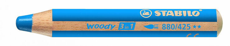 Llapis aquarel·lable Stabilo Woody blau fosc 5u