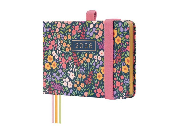 Agenda Finocam Design M0 sem/vista vertical cat 2026 Flora