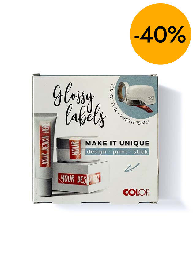 Cinta adhesiva Colop E-Mark brillant 15mm X 16m