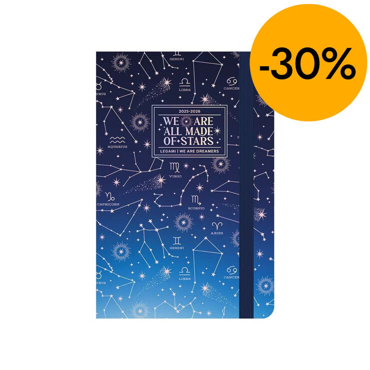 Agenda Legami 16 meses Medium Foto sem/vista multiling&uuml;e 2025-26 Stars