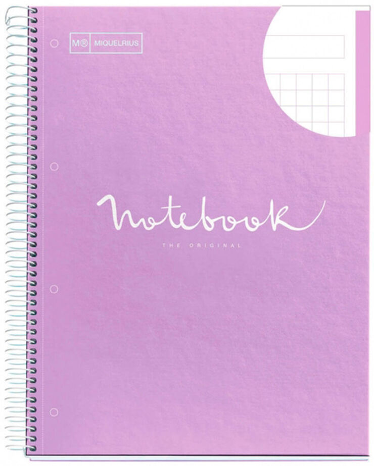 Notebook Miquelrius Emotions A4 80 hojas 5x5 lavanda