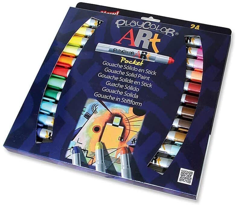 T&eacute;mpera s&oacute;lida en barra Playcolor Art Pocket 24 colores