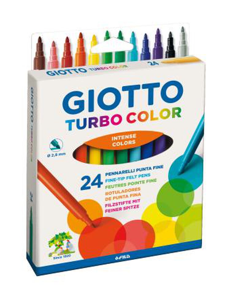 Rotuladores de colores Giotto Turbo Color 24 colores