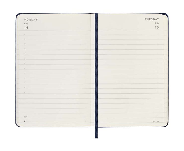 Agenda Moleskine 12m día/pág 2025 Pocket azul marino