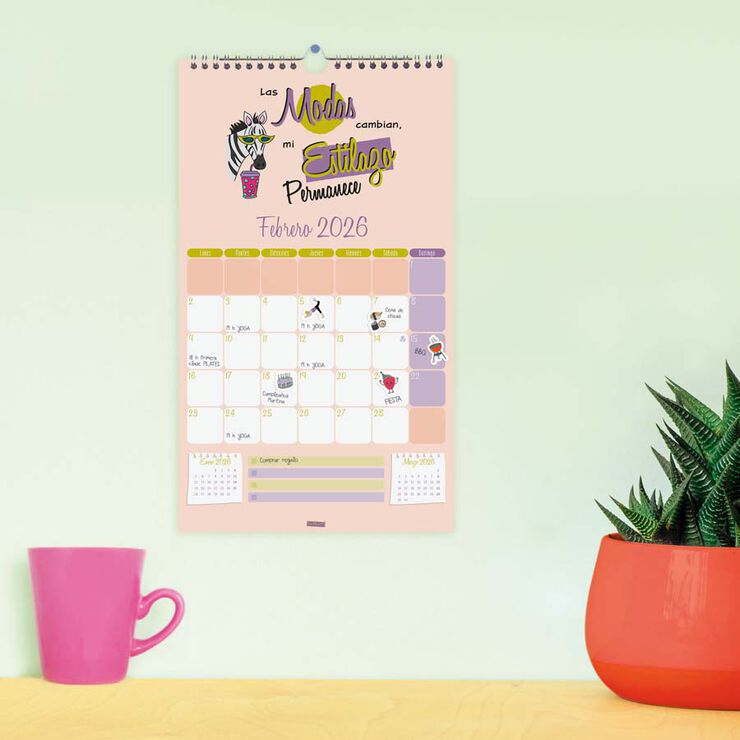 Calendario pared Finocam Talkual Basic 2026 castellano