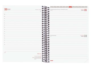 Agenda Finocam escolar espiral E10 día/pág cas 2025-26 turquesa