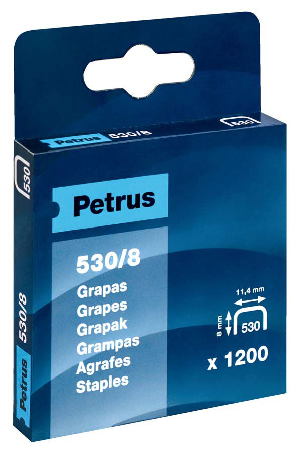 Grapas Petrus 530/8 para clavadora 1200u