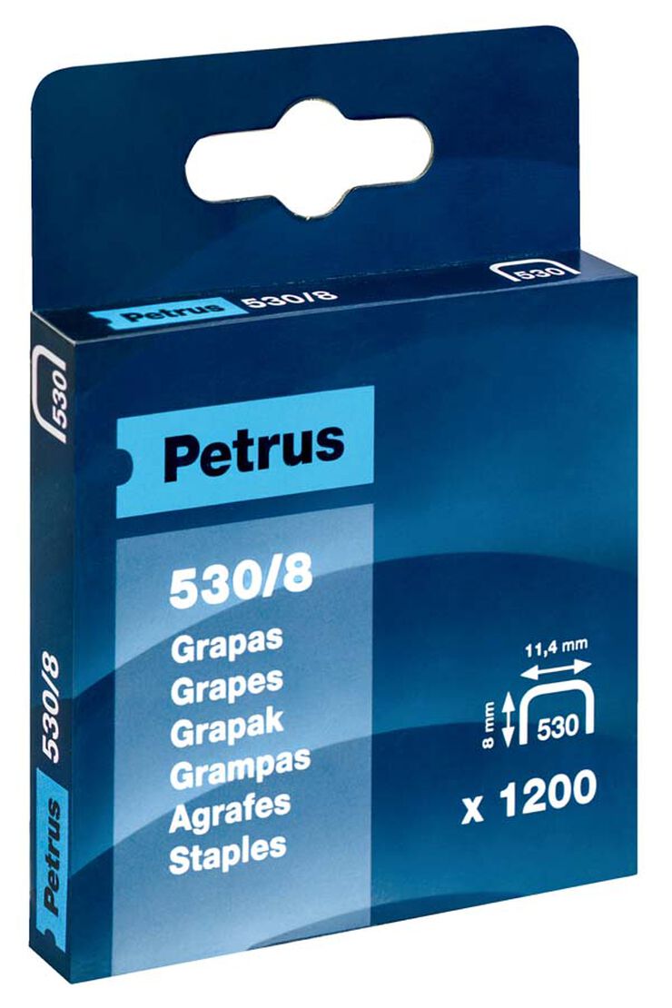Grapas Petrus 530/8 para clavadora 1200u