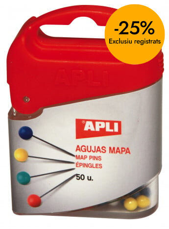 Agulles mapa Apli assortides 4x20mm 50u