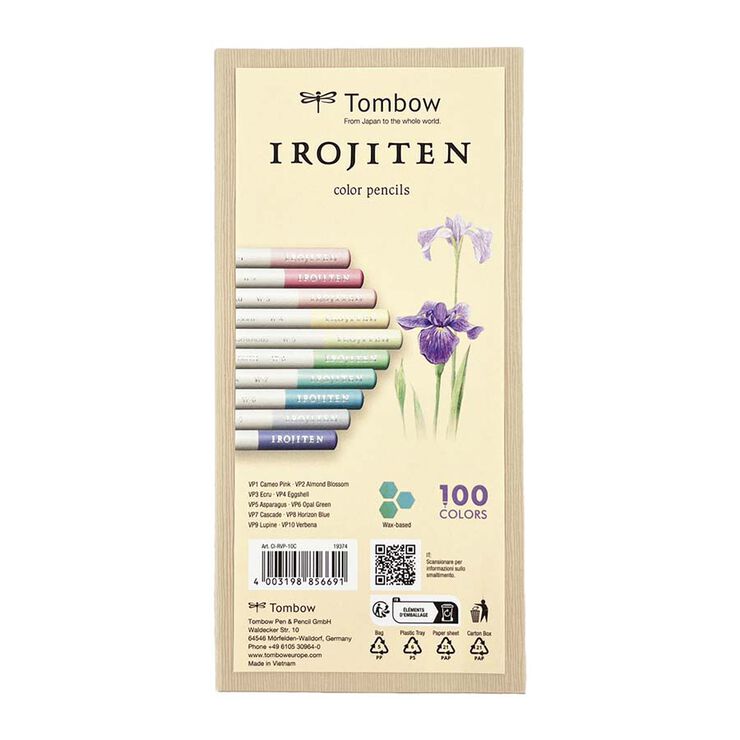 Lápices Tombow Irojiten extra pálidos 10 colores