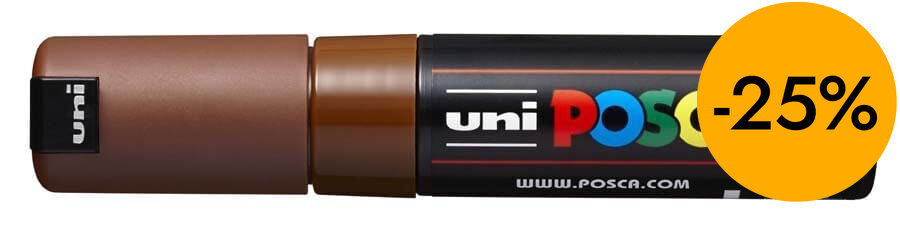 Rotulador Posca PC-7M 4,5-5,5mm marr&oacute;n