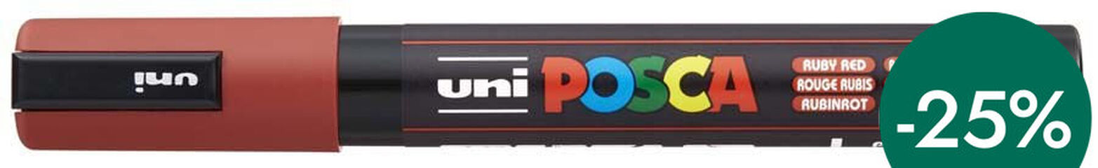 Rotulador Posa PC-5M 1,8-2,5mm rojo rubí