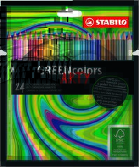 Estuche Lápices Stabilo Green Arty Line 24 colores